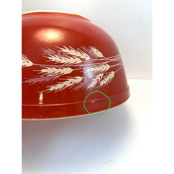 Vintage Pyrex 403 Autumn Harvest Wheat Mixing Nesting Bowl 2.5 L Liter Quart USA - Picture 13 of 16